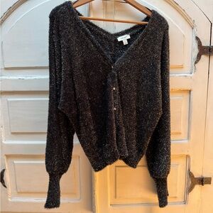 Cozy Black Knit Cardigan